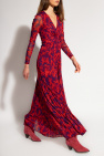 SHATHA ESSA lace maxi dress ‘Adara’ dress with tie detail