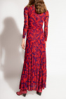 SHATHA ESSA lace maxi dress ‘Adara’ dress with tie detail