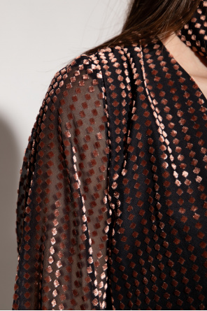 Diane Von Furstenberg ‘Bahiti’ dress Renzo with tie neck