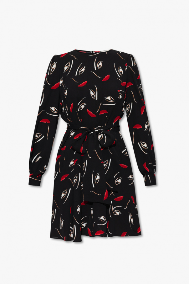 Diane Von Furstenberg Sukienka z bufiastymi rękawami ‘Onyx’