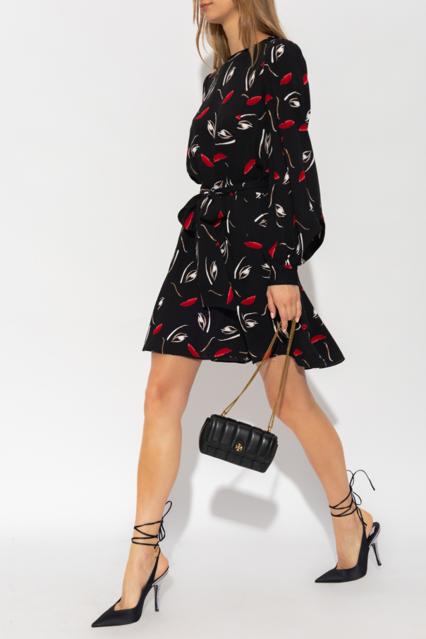 Diane Von Furstenberg Sukienka z bufiastymi rękawami ‘Onyx’