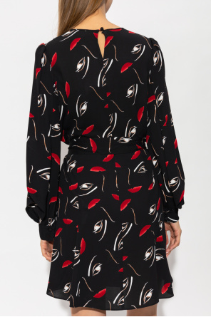 Diane Von Furstenberg ‘Onyx’ dress Top with puff sleeves