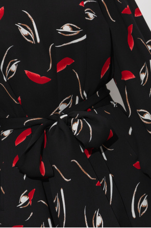 Diane Von Furstenberg ‘Onyx’ dress with puff sleeves