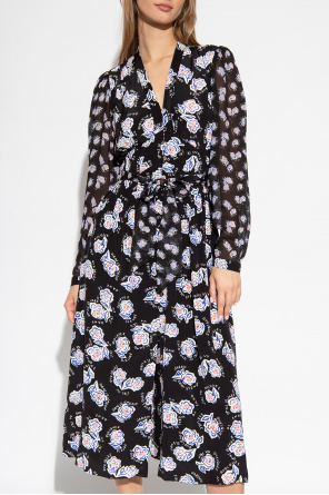 Diane Von Furstenberg ‘Erica’ blu dress with floral motif