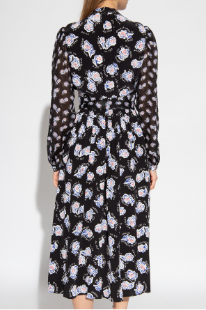 Diane Von Furstenberg ‘Erica’ blu dress with floral motif
