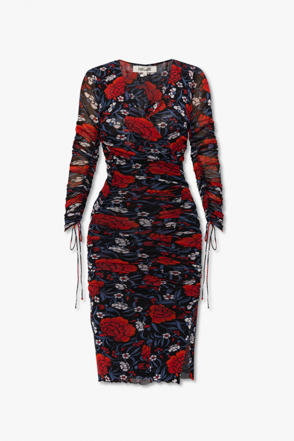Diane Von Furstenberg ‘Rochelle’ dress Feather with floral motif