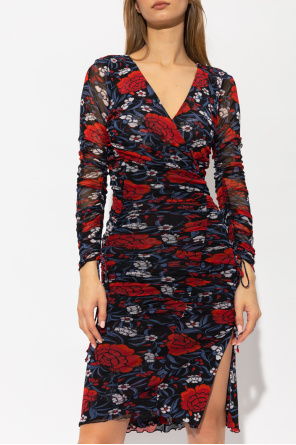 Diane Von Furstenberg ‘Rochelle’ dress Feather with floral motif