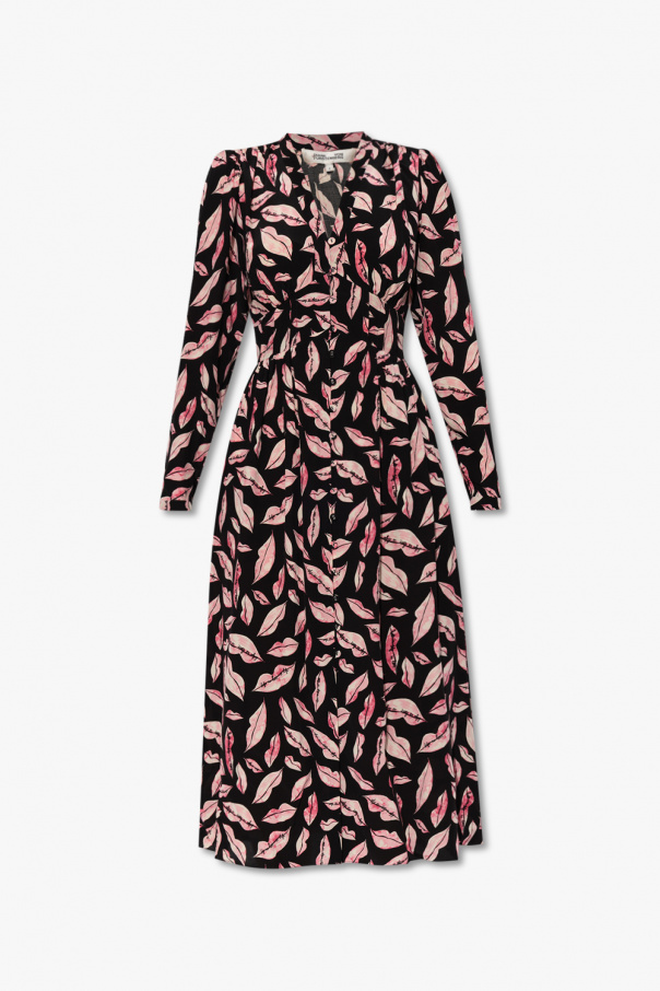 Woman A-Line Long Sleeve Woven Dress pink ‘Erica’ long-sleeved dress