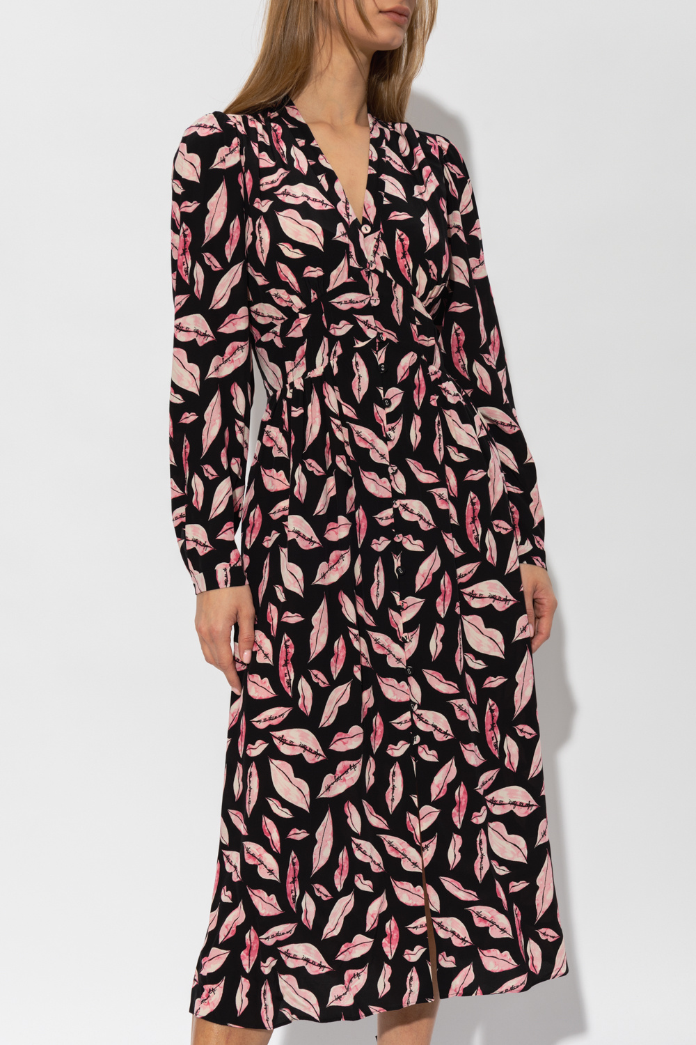 Woman A-Line Long Sleeve Woven Dress pink ‘Erica’ long-sleeved dress