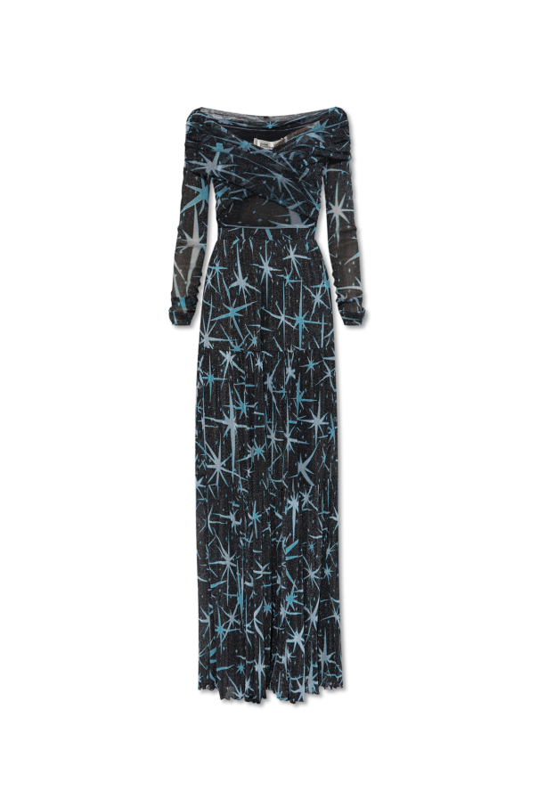 Diane Von Furstenberg scoop Dress with lurex threads
