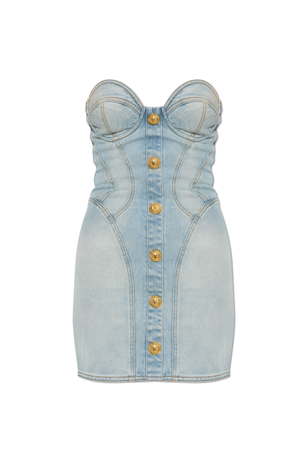 Short denim dress, zdjęcie 1 Short denim dress od Balmain
