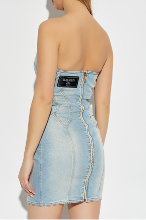 Balmain Kurzes Jeanskleid