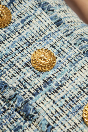 Balmain Vestido de tirantes de tweed