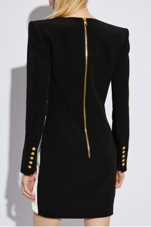 Balmain Vestido con drapeados decorativos