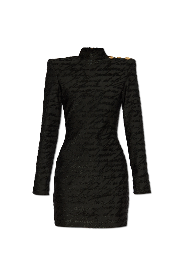 Short dress with stand-up collar, zdjęcie 1 Short dress with stand-up collar od Balmain
