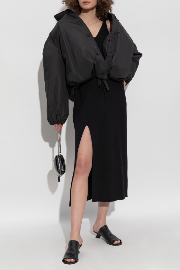 Lacoste Ribbed dress with straps