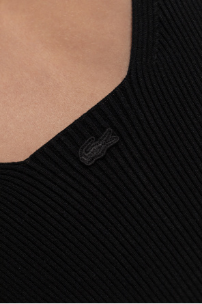Lacoste Ribbed dress with straps