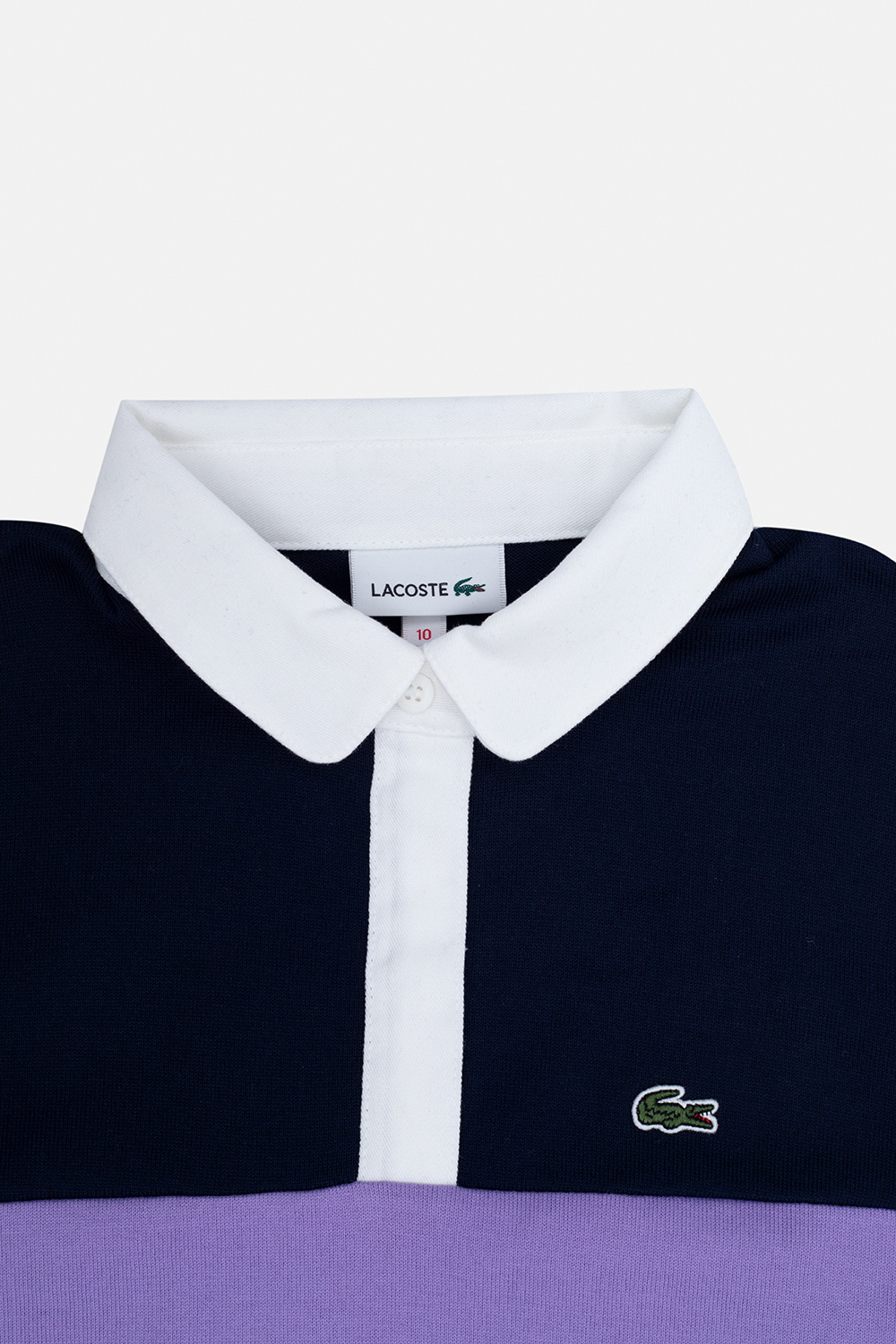 Lacoste Kids Lacoste x National Geographic Marinblå sweatshirt med mönstrad krokodillogga