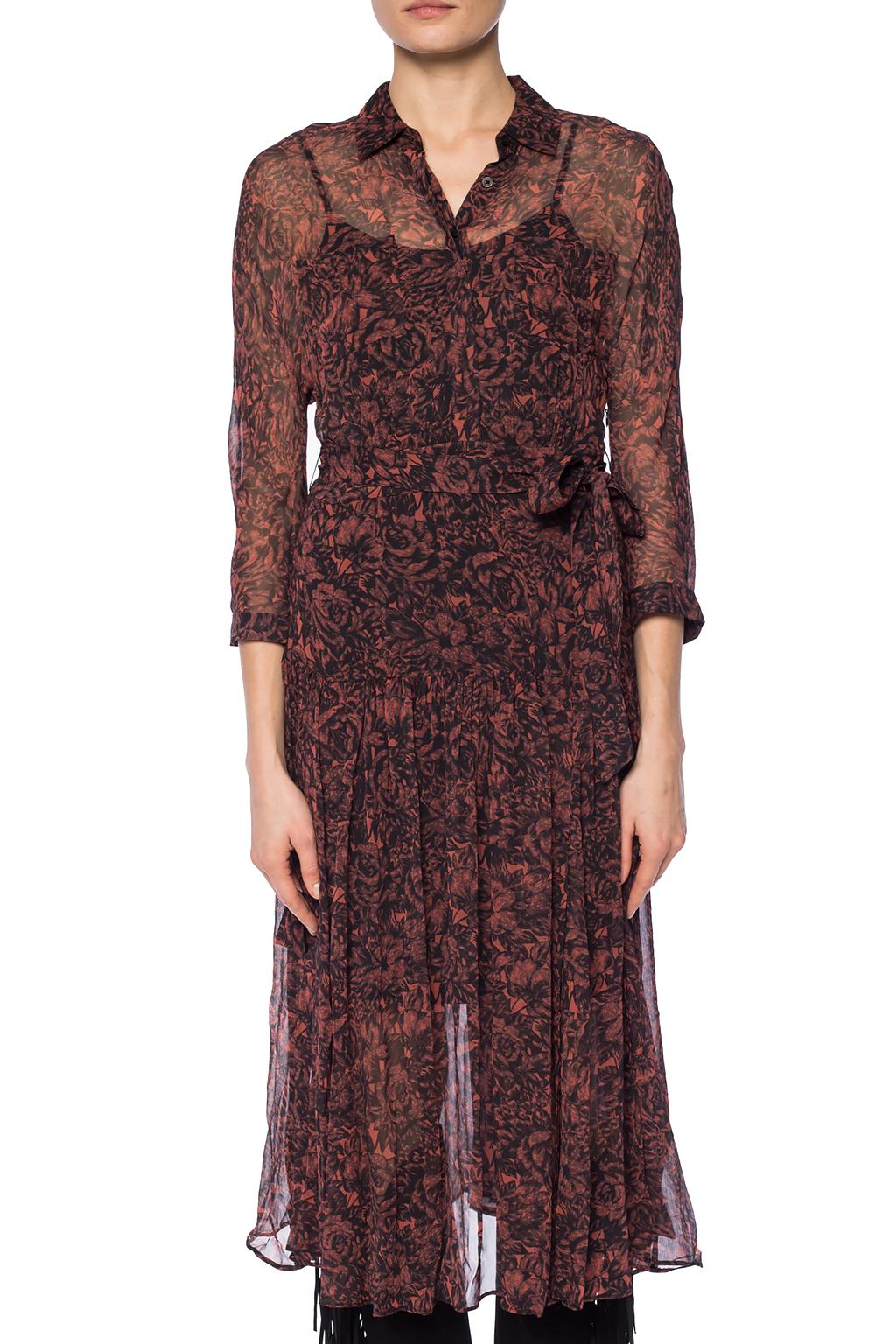 Red 'Eley Rosey' belted dress AllSaints - Vitkac Netherlands