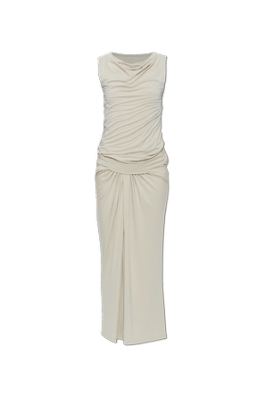 Dress with draping at the waist