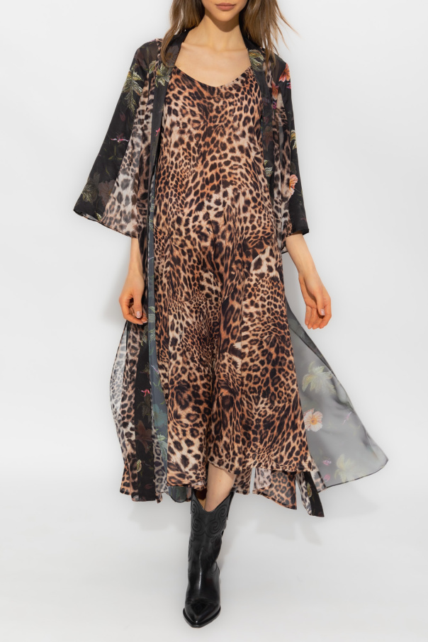 AllSaints ‘Essie Evita’ dress with leopard print