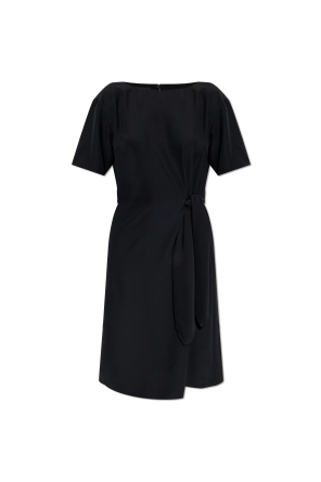 Dress with decorative side tie