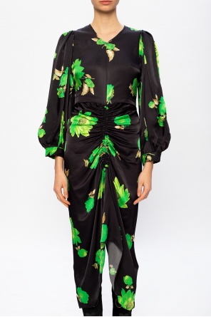 Samsøe Samsøe Floral-printed asymmetric dress