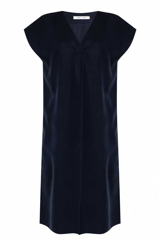 Samsøe Samsøe long sleeved pleated dress raf simons pleated dress