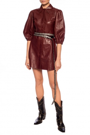 Skórzana sukienka od Ganni