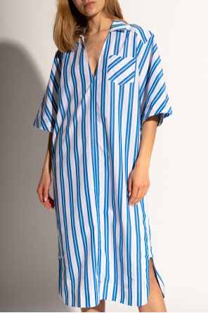 Ganni Oversize dress with shorts sleeves