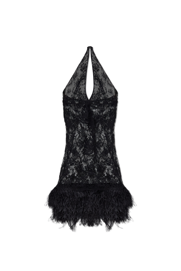 Lace dress with feathers strucia od Dolce & Gabbana