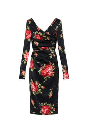 Dress with floral motif