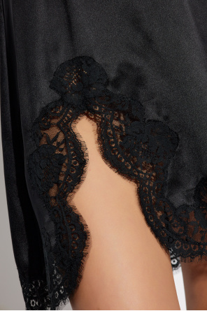 Dolce & Gabbana Seidenkleid mit Spitzeneinsätzen