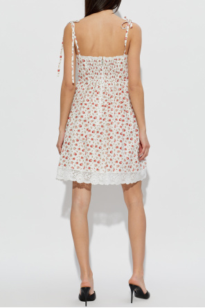 Dolce & Gabbana Vestido de algodón con acabado de encaje