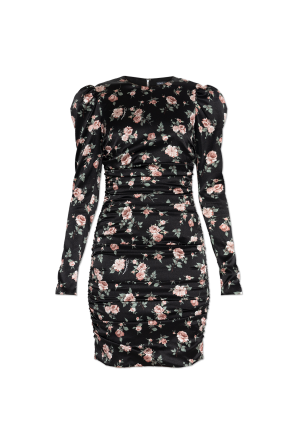 Silk dress with floral motif