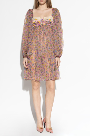 Dolce & Gabbana Vestido de seda con estampado floral