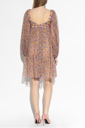 Dolce & Gabbana Vestido de seda con estampado floral
