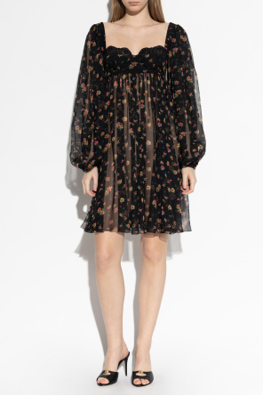 Dolce & Gabbana Vestido de seda con estampado floral