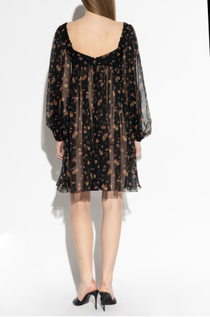 Dolce & Gabbana Vestido de seda con estampado floral