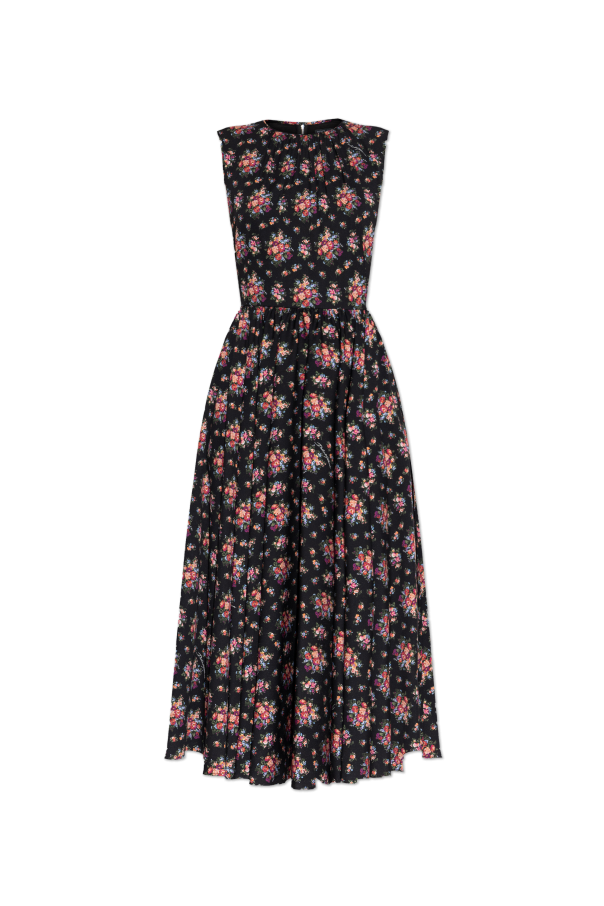 Dolce & Gabbana Silk dress with floral motif
