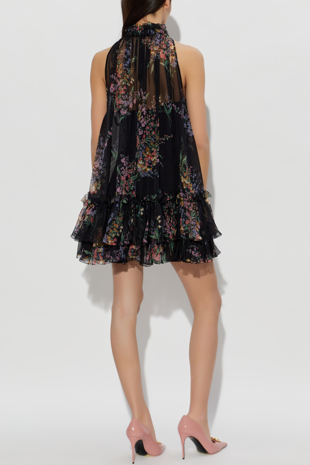 laynee ruffle mini dress black red Lace Ruffle Keyhole Mini Dress  Cotton Candy LA