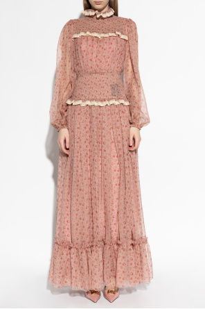 Dolce & Gabbana Vestido de seda con motivo floral