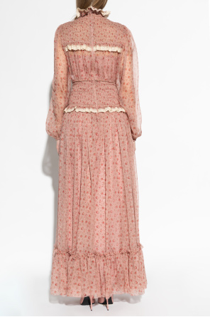 Dolce & Gabbana Vestido de seda con motivo floral