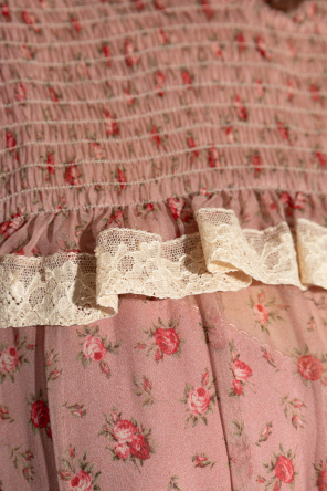 Dolce & Gabbana Vestido de seda con motivo floral