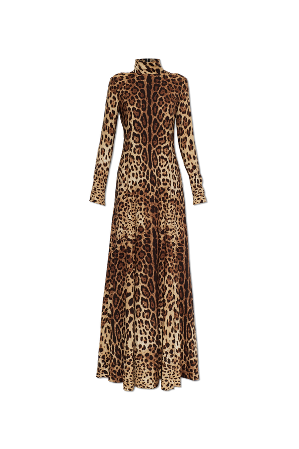 Silk dress with animal print od Dolce & Gabbana