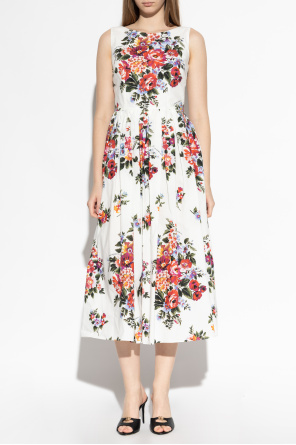 Dolce & Gabbana Vestido de algodón con estampado floral