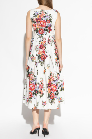 Dolce & Gabbana Vestido de algodón con estampado floral