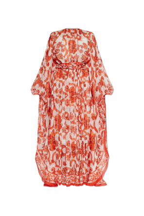 Silk dress with 'Majolica' print