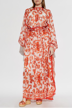 Dolce & Gabbana Silk dress with 'Majolica' print