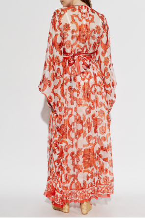 Dolce & Gabbana Silk dress with 'Majolica' print